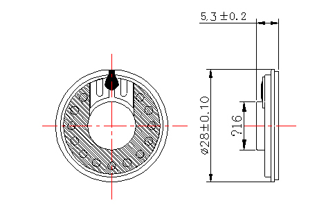 28mm door bell use mylar speaker YD28-4